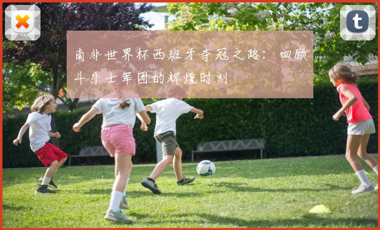南非世界杯西班牙夺冠之路:回顾斗牛士军团的辉煌时刻